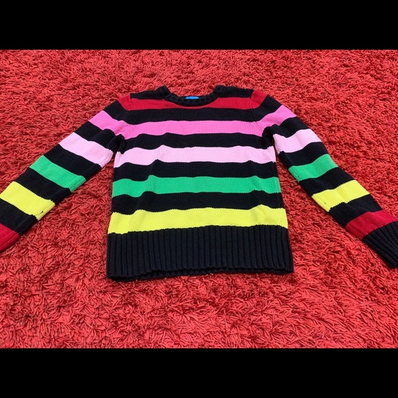 The Childrens Place Girls Rainbow Striped Sweater